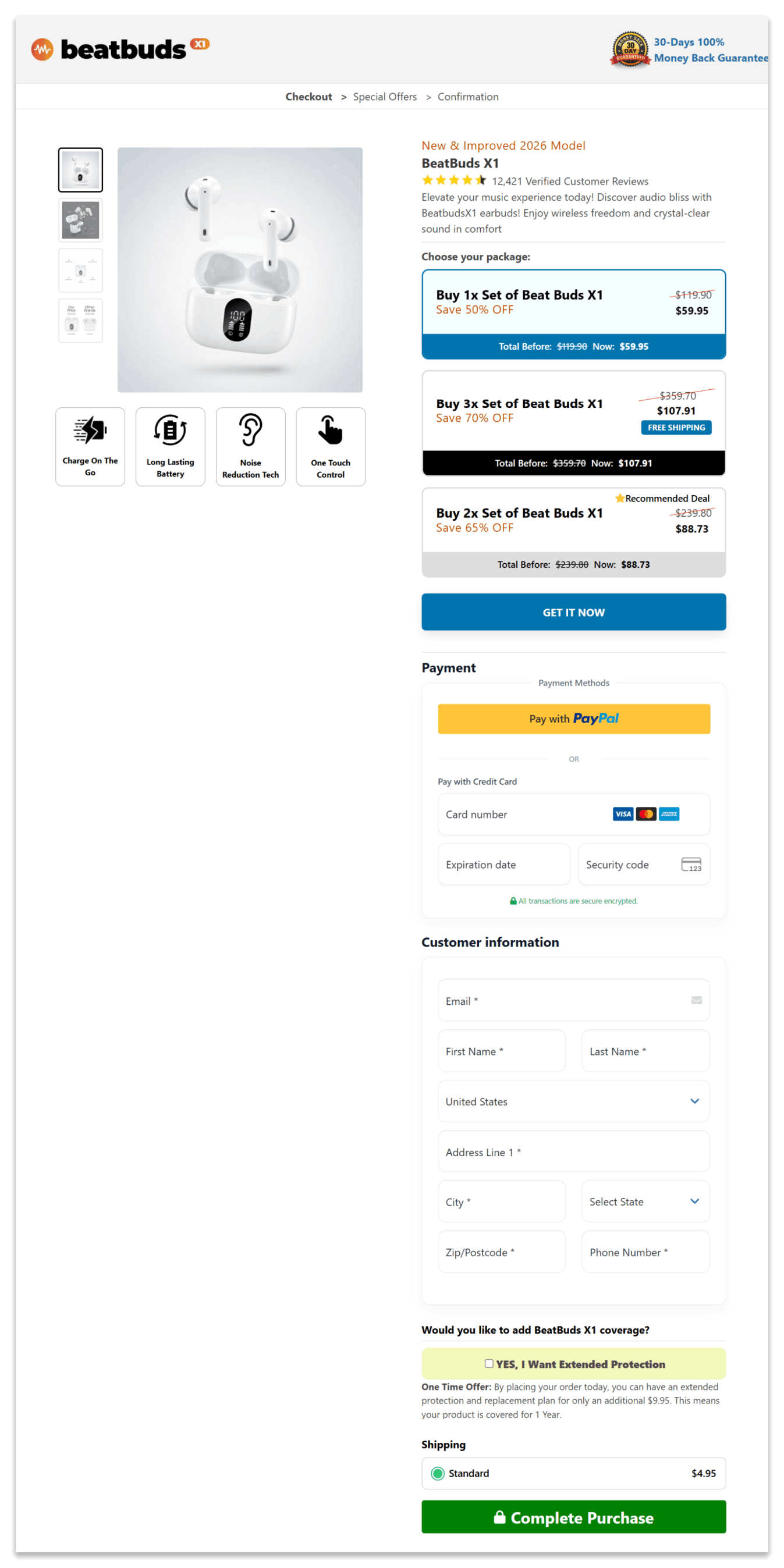 BeatBuds Secure Checkout Page